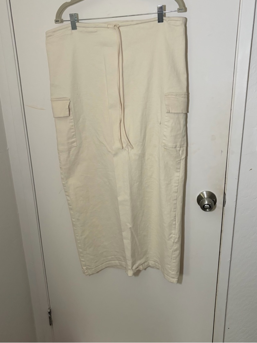 Princess Polly Cream Maxi Skirt with Cargo Pockets